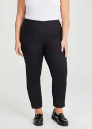 [Taking Shape] Taking Shape Petite Editorial Work Pant Size 14 in Black, Cotton - Plus Size Women's Bottoms Black