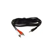 BELKIN CABLE AUDIO RCA TO AUX 3.5MM SPEAKER STEREO NICKEL 3.6M BLACK F8V235-12