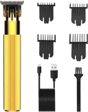 Surker Hair Trimmers Electric Pro Li T-Blade Trimmer Cordless Liners for Men Clippers Zero Gapped Detail Barbershop Beard Shaver Rechargeable?Gold?