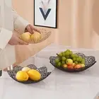 Metal Fruit Tray Sturdy No Fading Breathable Iron Fruit Bowl Nordic Style