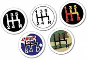 5 Pack of Speed Gear Knob Shifter Aussie Stickers