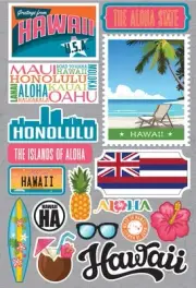 3 Pack Reminisce Jet Setters 3.0 State Dimensional Stickers-Hawaii JET-010