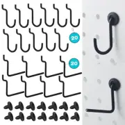 Pegboard J Hooks Accessories - 40 Set Peg Board L and J Type Hooks Fit 1/4 Pe...