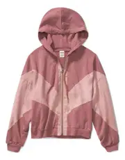 Victoria's Secret Pink Slouchy Sport Hoodie Full Zip Cocoa Powder XLarge NEW