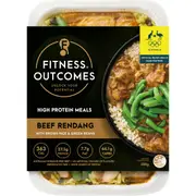 Fitness Outcomes Beef Rendang With Brown Rice & Green Beans 350g