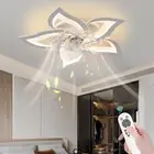 Low Profile Ceiling Fan with Lights,110v Modern Dimmable Flower Shape, Remote...