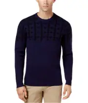 Ben Sherman Mens Houndstooth Knit Sweater