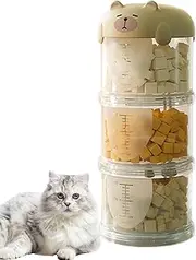 Dog Treat Container for Countertop | Stackable Dog Treat Jar Food Dispenser,Pet Snack Storage Box Decorative Portable Organizer Cookie Jar for Kitchen Pantry Outdoor Travel Rice Grain Flour