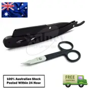 Straight Cut Throat Hair Shaving Razor & Cuticle Scissor Eyebrow Hair Cutting