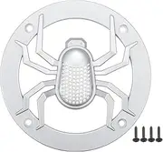 X AUTOHAUX Universal 4" Car Speaker Grills Cover Mesh Round 4 Inch Audio Speaker Subwoofer Guard Protector Case with Mounting Screws ABS Silver Tone - Pack of 1