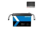 GENTRAX 12V 200Ah Lithium Battery LiFePO4 100A BMS 10000mAh Magnetic Power Bank 15W Wireless Charger