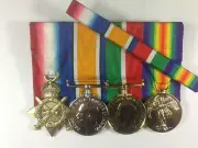 Set of 4 World War 1 Gallipoli Mercantile Marine Medals