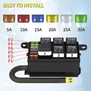 Fuse Relay Box 12V 6Way Dust-Proof Relay Block Kit with Pre-Wires 5Pin 4 qilOy