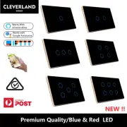 AU Approved Smart Home WiFi Light Switch Touch Panel 1/2/3/4/5/6 Gang APP Remote