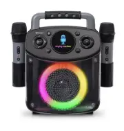 Singing Machine Sparkle Bluetooth LED Lights Karaoke System, SML294BK, Black