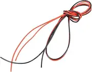 XIASABA Electrical Wire Cable 2M 18AWG Flexible Cable Cord Copper Stranded Wire Red Black Cable Hookup Tinned Copper Wire
