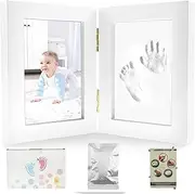ZLHETWT Baby Footprint Kit, DIY Craft Keepsake Wooden Frame, Newborn Keepsake Baby Hand and Footprint Kit, Personalized for Newborn