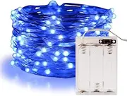 ANJAYLIA 10Ft/3M 30leds Blue Fairy Lights Battery Operated String Lights for Party Home Festival Decorations