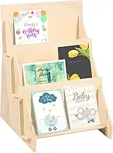 3 Tier Wooden Card Stand,Greeting Card Display Stand,Card Display Rack,Storage Rack,Office Desk Magazine Book Storage rack,Multifunctional Card Display Stand,Easy to Install Greeting Card Display