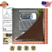 Luxury Brown Right Triangle Sun Shade Sail - 95% UV Blockage, 3-