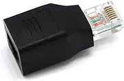 Crimp Connectors Ends Plugs Black by Adapter for Cat5e Cable High Signal Strength