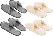Non Slip Portable Travel Slippers for Men and Slippers and Burlap for Business Trips and Home Use