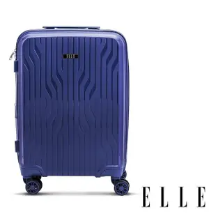 【ELLE】極輕羽量級 20吋 法式浮雕特級耐刮PP材質行李箱 EL31281(皇家藍)