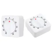 2 Pcs 60-Minute Visual Countdown Timer, Classroom Mechanical Timer, White