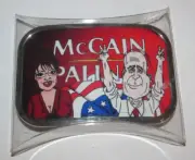New Hot Buckles John McCain Palin Sarah Proud Cast Belt Buckle Red White Blue