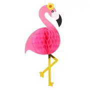 Giant Pink Tropical Flamingo Paper Honeycomb