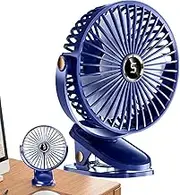 Small Clip Fan | 360 Degree Rotatable Clip- Fan USB Rechargeable,Summer Cooling- Supplies, Quiet Portable Fan With 2000mAh Battery For Home Desk