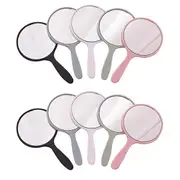 10 Pieces Handheld Mirror Small Mirror Small Portable Round Mirror Travel Makeup Mirror for Travel As Shown