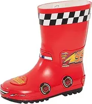 [Disney] Cars Wellies 3D Lighting McQueen Rubber Wellington Boots Boys Red Rain Boots Wellys