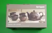 Pier 1 Imports Sonomi Teapot and Cup Set (4 - 5.9 oz cups) Service A The Sonomi