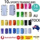 10x Team Bibs Sports Training Soccer Vests Basketball Football Cricket Rugby Top