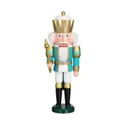 ISDD Cuckoo Clocks German Nutcracker King White-Turquoise, Height 40 cm / 16 ...