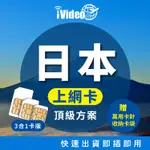 ★IVIDEO★出國必買！【頂級方案】日本AU(KDDI)+SOFTBANK上網卡 吃到飽 天數任選