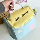 Thickened Dopamine Color Handbag Nylon Pouch for Make Up Kit Kids