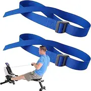 Erconsso Leg Exerciser Machine Pedal Straps, 2X Elliptical Foot Straps For Fitness, Rowing Machine Foot Straps For Leg Sports Gym Cycling Machine Pedal Foot Straps