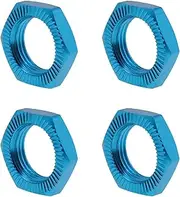 4PCS 17mm Aluminum Alloy Wheel Nut Compatible with RC Car Wheel Hex Hub Nut Thread 1.0mm for 1/8 Car 17mm Spanner 12mm Thread Diameter Upgraded Parts Blue