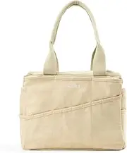 Studio Bag: Art Supply Storage Organizer & Pottery Tool Bag, Washable Craft Tote, Knitting Yarn Bag, Crochet Project Bag, 30 Pockets, 15+ Canvas Colors, Artist Bag for Adults (Boho Beige)