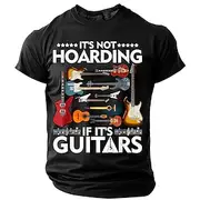 Music Festival Men's Funny Guitar T Shirt Short Sleeve T shirt 3D Print Crew Neck Shirt Fashion Daily Street Daily Black Blue Green Summer Spring Clothing Appa