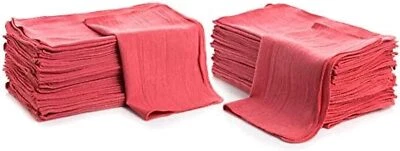 Simpli-Magic 79101 Shop Towels 14"x12" 50 Pack Cotton Red
