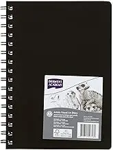 Derwent(R) Academy Visual Art Diary Portrait 120 Pages Black A5