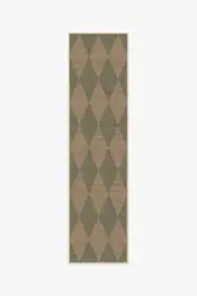 75' x 305' | Machine Washable Runner Rug | Kid & Pet Friendly | Indoor Rug | Palazzo Sage Green Re-Jute Rug | Ruggable