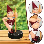 Garden Pole Dancing Gnome Funny Resin Gnome Statue Indoor/Outdoor Decor Gift