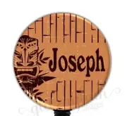 Polynesian Badge Reel, Tiki Retractable Badge Holder Reel, Personalized GG6003