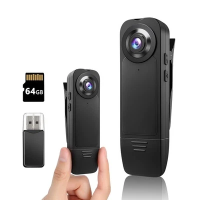 Mini Body Camera 1080P Police Body Camera with Memory Card,Body Worn Cam,Prem...