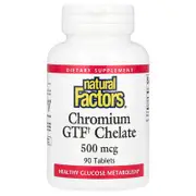 Natural Factors, Chromium GTF Chelate, 500 mcg, 90 Tablets