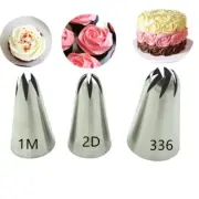 3pcs/set Rose Pastry Nozzles Cake Decorating Tool Flower Icing Piping Baking New